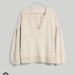 Madewell Cream V-Neck Sweater